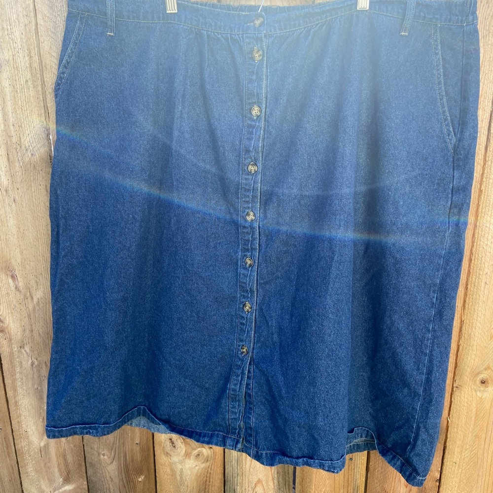 Serengeti Blue A-Line Denim Skirt